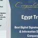 “إيجيبت تراست” تحصد جائزة أفضل شركة لخدمات التوقيع الإلكتروني وأمن المعلومات من The Global Economics لعام 2024