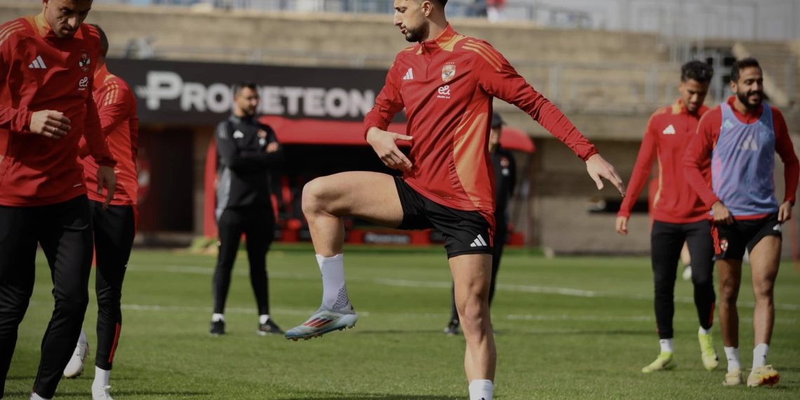 مران الأهلي الأخير قبل رحلة قطر.. كوكا يٌشارك وشوبير وهاني يواصلان التأهيل