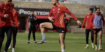 مران الأهلي الأخير قبل رحلة قطر.. كوكا يٌشارك وشوبير وهاني يواصلان التأهيل