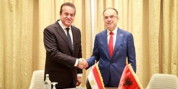 وزير الصحة يناقش مع رئيس جمهورية ألبانيا فرص تطوير التعاون الصحي بين البلدين