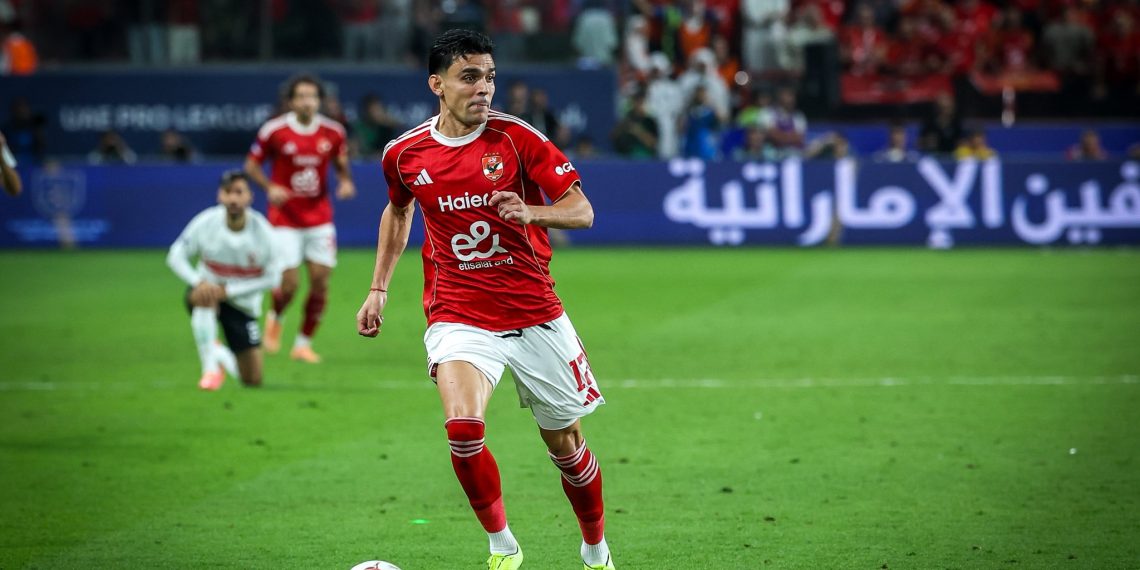 تقدم الأهلي بهدف بن شرقي في الشوط الأول من نهائي السوبر المصري 2025/2026